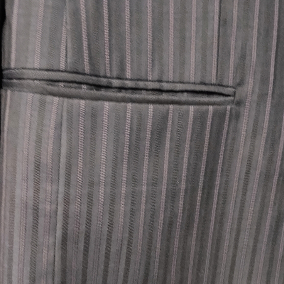 Fox Bros custom made men's grey pinned striped 3 buttons blazer - Picture 6 of 9